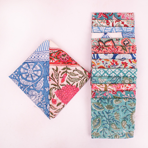 Designer <b>Boho</b> Floral Cotton Bandana Scarf Handmade Eco-Friendly Breathable Airflow Wrap for Neck Face Protection All Seasons - Product Image 1