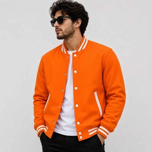 Chaqueta Varsity Deportiva para Hombre, Personalizable con Bordado, Cuello Alto, Logotipo Frontal, para Equipos Universitarios Estadounidenses - Product Image 6