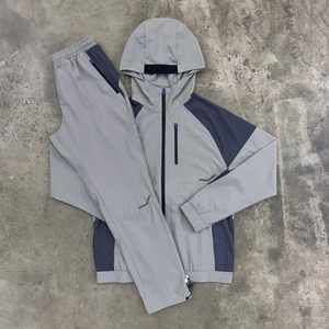 Men's Women's Active Wear Sports Tracksuit Vintage Style Hooded Windbreaker Pants Sun Protection Jacket Breathable - Product Image 1