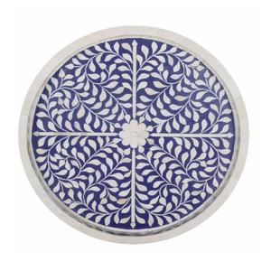Nouvel arrivage : Plateau de service artisanal en os incrusté de motifs floraux, idéal pour le petit-déjeuner ou comme plateau de table basse, disponible à prix de gros. - Product Image 3
