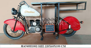 Meilleure collection de meubles de bar vintage bleus, style moto Triumph, art antique himalayen - Product Image 1