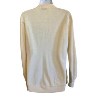 Suéter de Punto Crema Sólido para Mujer, Jersey Casual de Manga Larga con Cuello Redondo, Top Otoñal - Product Image 6