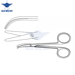 Tijeras Fomon de 11.5 cm (4½ Pulgadas), Curvas, de Acero Inoxidable, Reutilizables, Quirúrgicas, para Rinoplastia, ORL, Cirugía Plástica, Cosmética y Nasal - Product Image 5