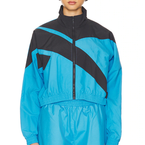 Conjunto Deportivo para Mujer, Color Azul con Bloques de Color, Manga Larga, Cuello Alto, Corte Holgado, Pantalones Deportivos con Bolsillos Laterales y Cintura Elástica - Product Image 6