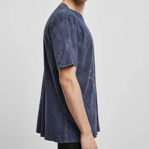 เสื้อยืดผู้ชายทรงปกติคุณภาพสูง ผ้าโพลีเอสเตอร์/คอตตอนเนื้อละเอียด ซักย้อมสีแบบแอซิดวอช ระบายอากาศได้ดี เป็นมิตรกับสิ่งแวดล้อม สไตล์ฮิปฮอป - Product Image 2