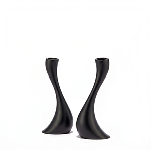 Porte-bougie en acier inoxydable au design classique, décoration durable pour la maison, support de bougie conique au design moderne - Product Image 4