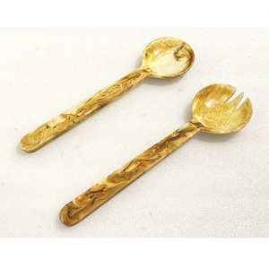 Custom Logo Resin <b>Salad</b> Server Set Kitchen Tools Unique Swirl Resin <b>Salad</b> <b>Spoon</b> Set Tableware Serving <b>Spoon</b> Households Items - Product Image 2