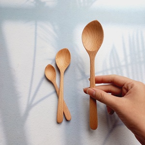 Cuillère en bois personnalisée, originale, plus délicieuse, populaire, en bois de hêtre du Vietnam, naturel, écologique - Product Image 5