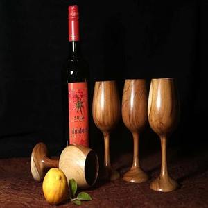 Ensemble de verres à vin modernes en acier inoxydable martelé, gobelets à pied incassables pour le camping - Product Image 5