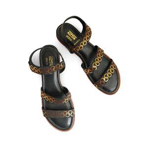 Sandales à talons formelles noires FR7876 Design de pantoufle élégant - Product Image 1