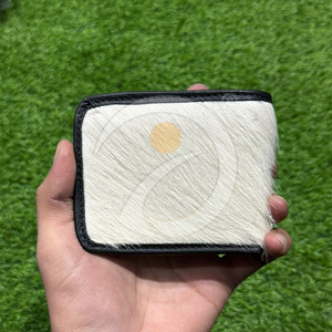 Top Selling Handmade Genuine Fur <b>Wallet</b> Mens <b>Compact</b> Leather Organizer With Natural Cowhide Pattern - Product Image 2