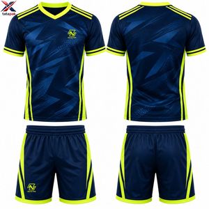 Conjunto de Camiseta de Fútbol NEXUS PRO para Hombre, Sublimada, Cuello en V, Manga Corta, Poliéster que Absorbe la Humedad, Diseño Geométrico, para Todas las Temporadas - Product Image 1