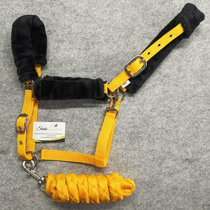 2023 Offre Spéciale cheval équestre réglable doux noir polaire rembourré en Nylon licou cheval corde de plomb OEM/ODM Options de personnalisation - Product Image 5