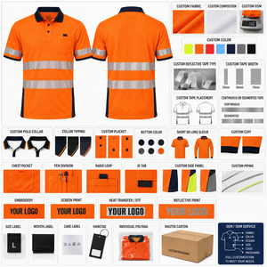 Cinta Reflectante Bicolor al por Mayor, Camisa de Seguridad de Alta Visibilidad, Uniforme para Trabajos en Carretera, Malla de Rendimiento, Proveedor de Ropa de Trabajo OEM - Product Image 5