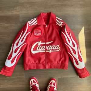 Chaqueta de Cuero Original con Diseño Nuevo y Estampado Personalizado, Chaqueta de Invierno con Cierre, Forro Polar Cálido y Holgado para Hombre - Product Image 2