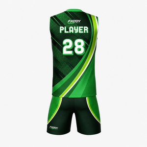 Uniforme de Voleibol Personalizado por Sublimación para Hombre, Sin Mangas, Transpirable, de Secado Rápido, Conjunto de Camiseta y Pantalones Cortos Deportivos para Equipo, Kit de Voleibol - Product Image 2