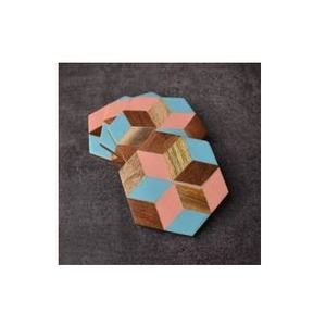 Posavasos de Madera de Acacia Premium, Posavasos de Resina para Servir Té, Café y Bebidas, Diseño Moderno, Protector de Mesa - Product Image 2