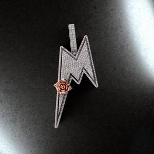 Colgante de Plata Pura 925 con Moissanita VVS, Verificado, Personalizado con Nombre, Fabricación 3D, Estilo Hip Hop - Product Image 1