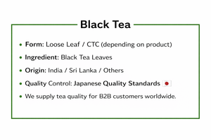 Proveedor de Té Negro Premium al por Mayor, Estándar de Calidad Japonés, OEM - Product Image 2
