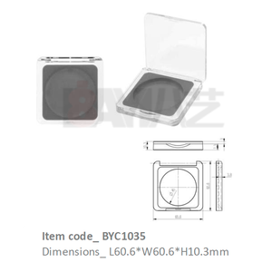 <b>Plastic</b> Packaging High Quality Compact Transparent Window Empty <b>Container</b> for Eyeshadow Blush Bronzer & Contour Cosmetics - Product Image 1