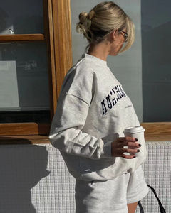 2026 High Quality Women's Oversized <b>Mock</b> Neck 100% Cotton Material Lightweight Breathable Custom Logo Printing Mockneck Low MOQ - Product Image 3