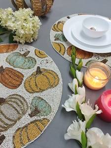 Sets de table faits main en polyester/coton tricoté à motifs floraux multicolores, écologiques et personnalisables pour la maison et l'hôtellerie - Product Image 5