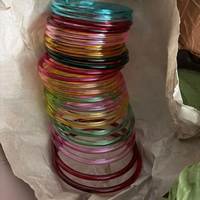 Ensembles de bracelets en verre Jelly Bangles pour femmes, élégants, faits à la main en Inde, bijoux Churiyan, plaqués argent, tendance géométrique pour mariage