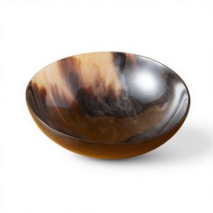 Decorative Eco-Friendly Vintage <b>Serving</b> <b>Bowl</b> Polished Natural OX Buffalo Horn <b>Bowls</b> Event Party Table Decoration Natural Crafts - Product Image 4