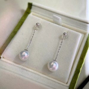 Exquisite Two-Set Women's Fine <b>Dangle</b> <b>Earrings</b> Cross-Border Popular with Fashionable Light Luxury Elegant <b>Pearl</b> Zircon Design - Product Image 4