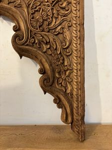 Vintage Wooden Arch Panel Hand Carved Indian Door <b>Frame</b> Decorative Wall Art Rustic Home Interior Architectural Accent Piece - Product Image 4