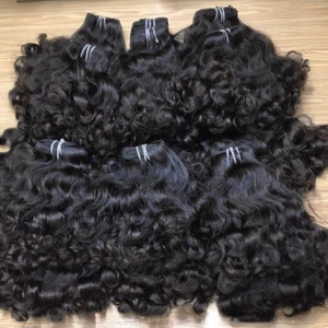 100% Extensions de cheveux non transformés vierges du sud de l'Inde Temple Cut 16 pouces Kinky Curly Weave Form Form Cuticle Aligned Trusted - Product Image 4