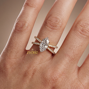 Radiant Cut Moissanite E-F Color VVS2 Clarity 1 CT Luxury Engagement <b>Ring</b> 925 Silver Pave <b>Split</b> Shank Wedding Band for Party - Product Image 5