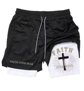 Pantalones cortos de entrenamiento 2 en 1 para hombre, pantalones cortos de gimnasio de secado rápido con bolsillo para teléfono y presilla para toalla - Product Image 6