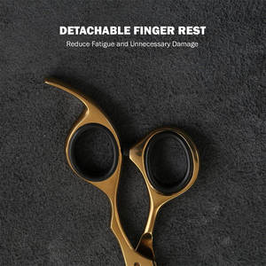 Ciseaux à cheveux professionnels avec poignée ergonomique droite en acier inoxydable, ciseaux à cheveux en acier inoxydable tranchants - Product Image 3