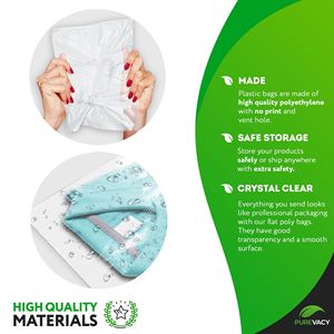 Sacchetti trasparenti in poliestere confezione da 24x36 250 negozi Online Non appiccicosi di piccole imprese confezione di abbigliamento 2 Mil PE sacchetti di plastica sacchetti di plastica - Product Image 3