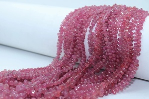 100% perles en forme de goutte à facettes rubis naturel 4mm perles de rubis coupées sur le côté pour la fabrication de bijoux arrivée perles de rubis naturel pour bijoux - Product Image 4
