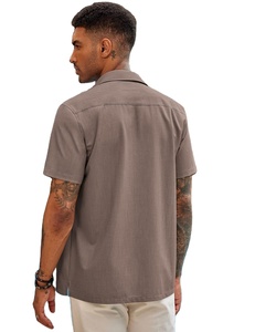 เสื้อคิวบาผู้ชายผ้าฝ้ายนุ่มตรงจากโรงงานเสื้อคลาสสิกแขนสั้นกำหนดโลโก้เอง - Product Image 2