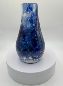 แจกันเรซิ่น Ocean Time Midnight Tide สีฟ้า งานแฮนด์เมด ตกแต่งสไตล์ชายฝั่ง - Product Image 6