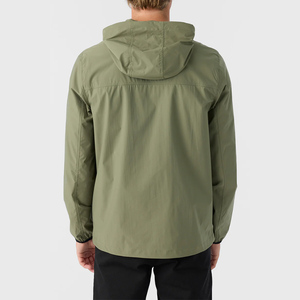 <b>Men's</b> Outdoor Windbreaker <b>Rain</b> <b>Jacket</b> Solid Color Casual Outdoor Wear Front Zip-Up Polyester <b>Lightweight</b> Windbreaker <b>Jacket</b> - Product Image 3