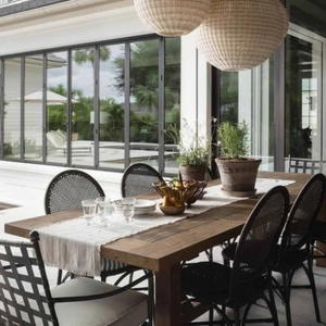 Ensemble de meubles de jardin résistant aux UV, service OEM ODM, structure en aluminium, ensemble de salle à manger d'extérieur en bois massif, garantie 3 ans - Product Image 4