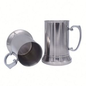 Chope à bière en métal à double paroi de 450 ml et 580 ml avec poignée de luxe en alliage de zinc - Product Image 1