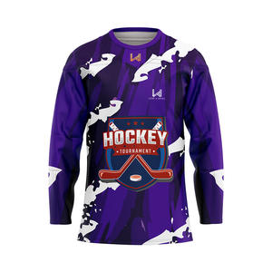 Maillots de hockey sur glace d'hiver personnalisés sublimés de haute qualité pour équipe professionnelle, 100 % polyester, unisexe, extensibles dans les quatre sens - Product Image 5