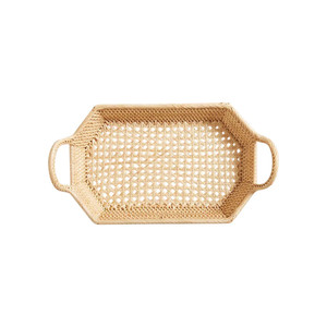 Cesta de servir rectangular de ratán de alta calidad al por mayor con asas para decoración de mesa en el hogar, hotel, resort, restaurante. - Product Image 4