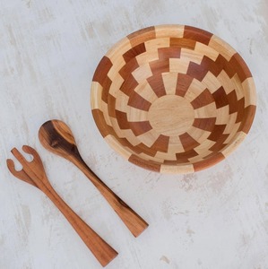 Grand saladier rond en bois multi-usage pour restaurant, buffet et usage domestique au meilleur prix - Product Image 2