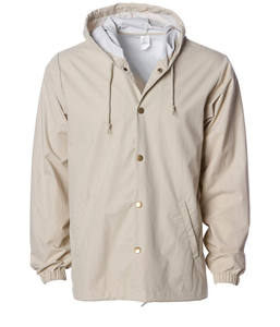 Waterproof Hood <b>Coaches</b> Jacket Custom Wholesale Super Lightweight Water Resistant Nylon Windbreaker Foldable Design - Product Image 4