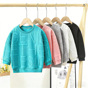Pull à capuche décontracté pour enfants, col rond, tricoté, 100% coton, qualité supérieure, doux, manches longues, garçons et filles, printemps, logo personnalisé - Product Image 3