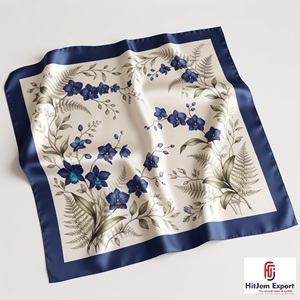 Pañuelo Cuadrado Premium con Impresión Digital Personalizada, Tela Ligera, Accesorios de Moda Elegantes, Pedidos al por Mayor, Fabricante OEM ODM - Product Image 2