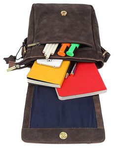 Brown Zipper Closure Tote <b>Bag</b> Minimalist Style Open Top Daily Use All Seasons Women's Handbag Polyester Lining - Product Image 3
