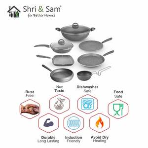 Juego de utensilios de cocina de aluminio antiadherente de 7 piezas, Colección Primestone - Product Image 2