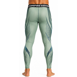 Custom <b>Men</b> Running <b>Compression</b> Pants Moisture Wicking Athletic <b>Leggings</b> Stretch Gym Fitness Workout Training Sports Tights OEM - Product Image 2